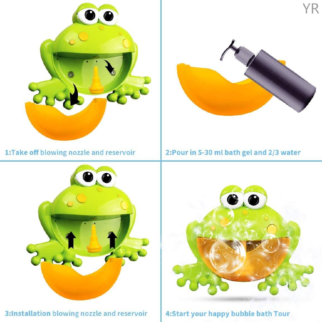 frog bubbles bath