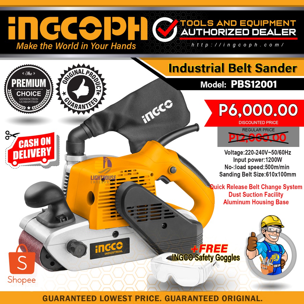 INGCO PBS12001 Belt Sander Shopee Philippines