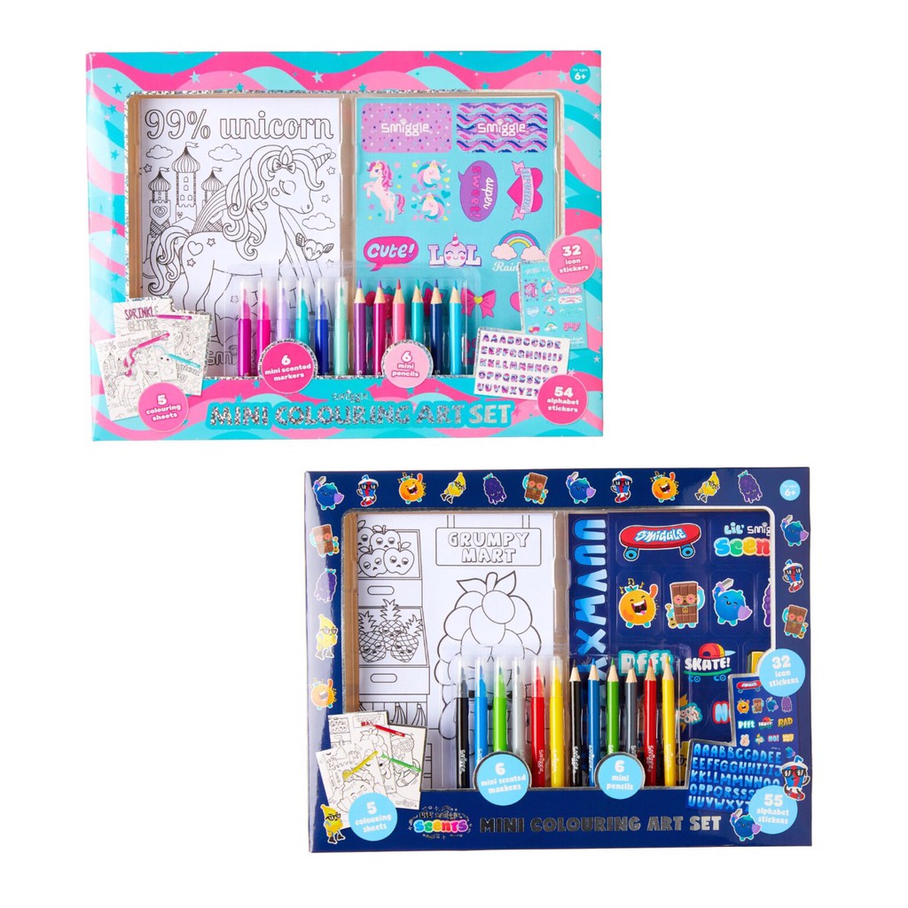 smiggle travel art set