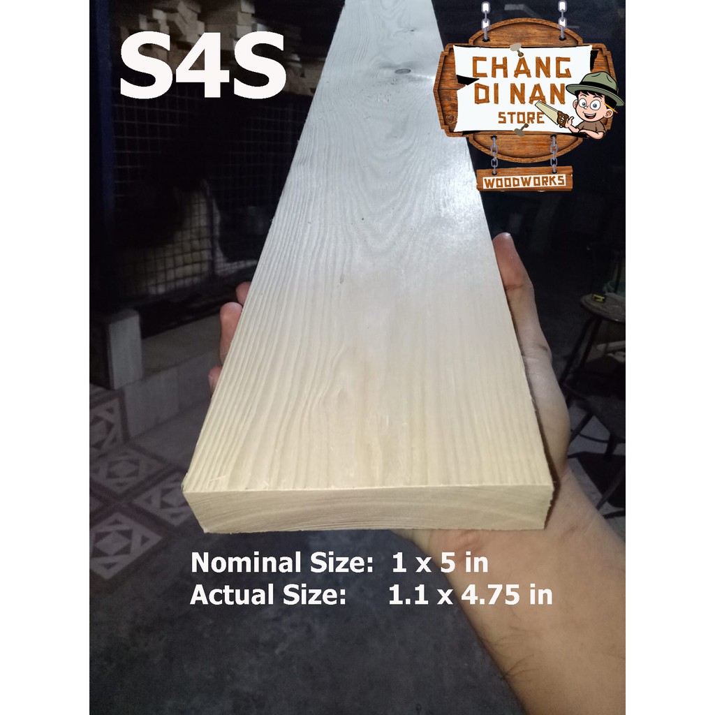 2 4 Pcs S4s Pinewood 1x5 In 1 To 3 Feet Shopee Philippines