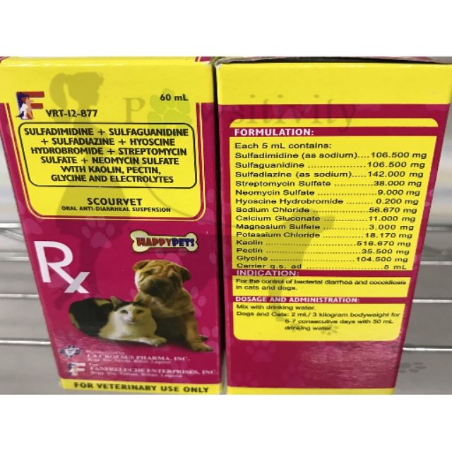Scourvet Oral Anti Diarrheal Suspension 60ml Shopee Philippines