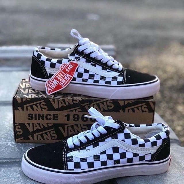 Vans Old Skool Checkerboard Low Top OS Men's Shoes Women's Shoes Canvas ...
