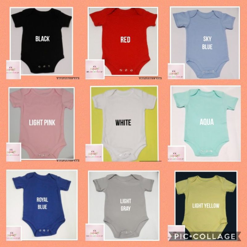colored onesies