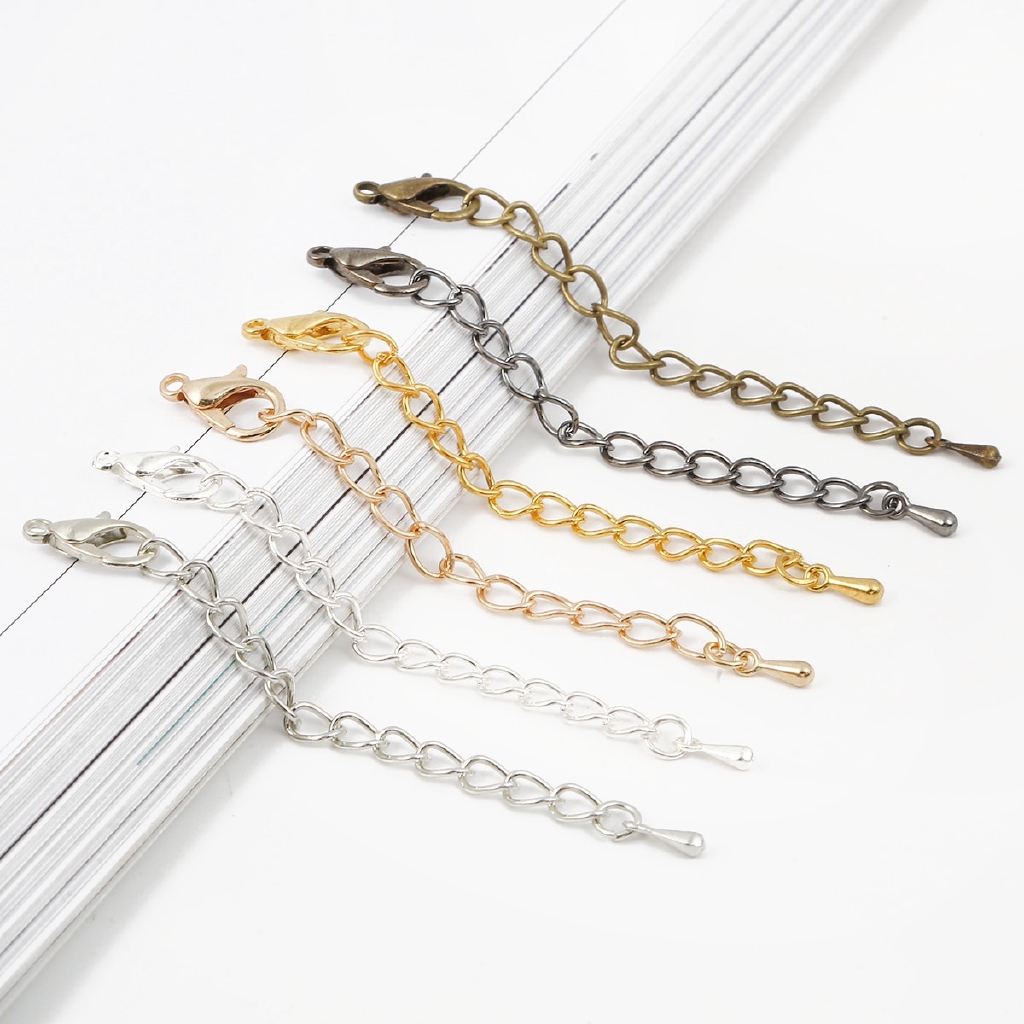 10Pcs/Lot Alloy Extended Extension Chain for Necklace DIY Jewelry Findings 