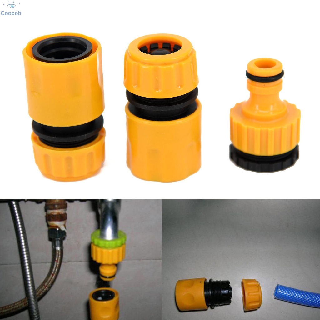 5PCS Garden Hose Connector Set Watering Pipe Tap Plastic Connector Adaptor Fit