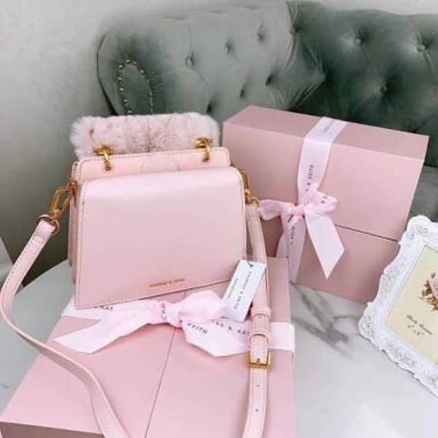 charles and keith bag pink