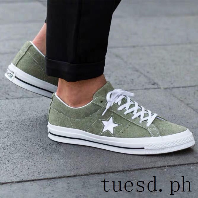 olive green converse one star