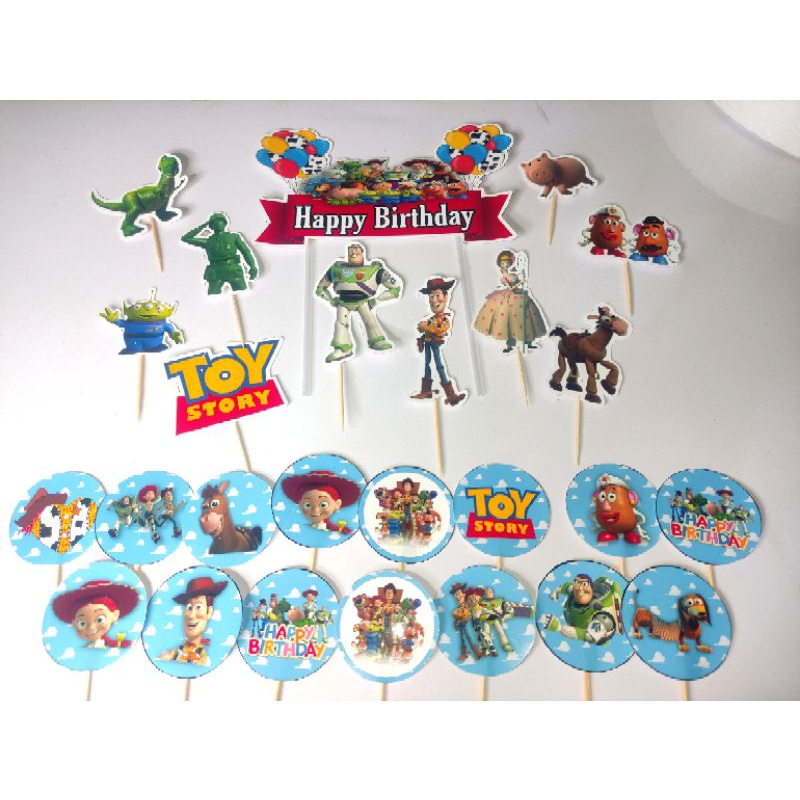 Toy Story Cake & Cupcake Topper Set (26pcs) // (11pcs)// (15pcs ...