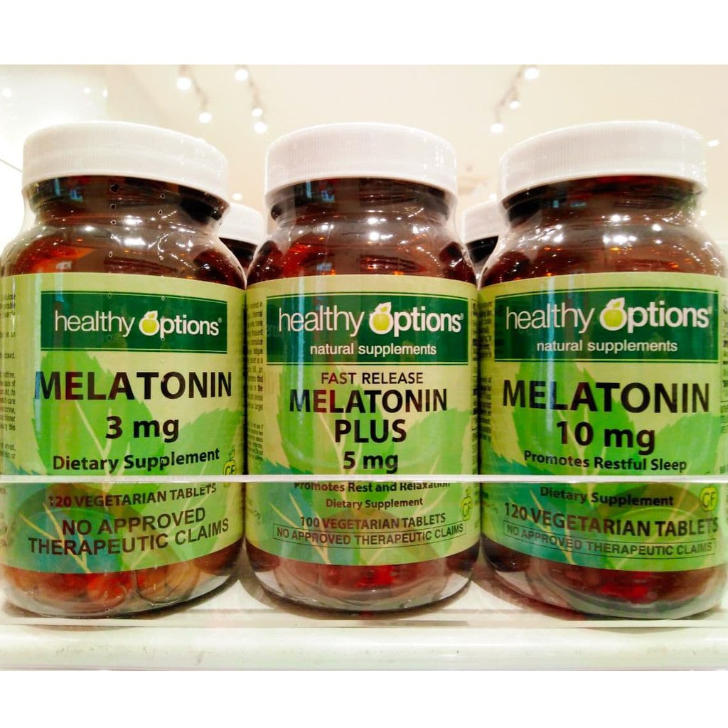 Healthy Options Melatonin 3mg, 5mg (Fast Release) & 10mg ...