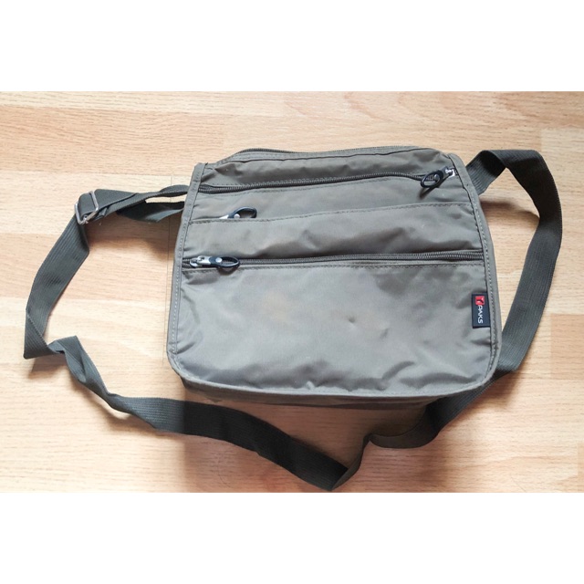 army green sling bag