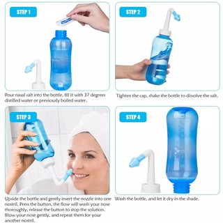 Waterpulse Nose Cleaner 300ml Neti Pot Nasal Wash Adults Children Nose Wash System sinus Irrigators #5
