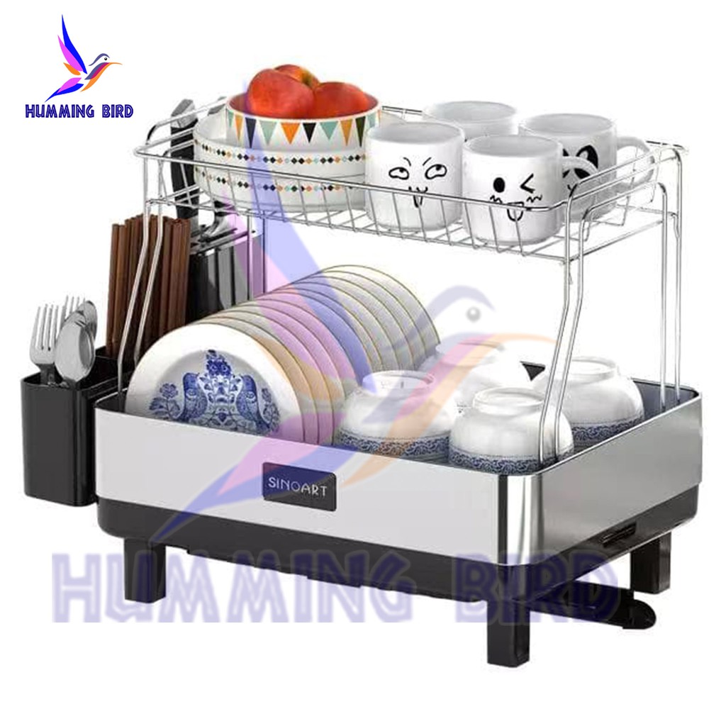 Hummingbird Sino Art Dish Drying Rack Elegant Dish Drainer Stainless