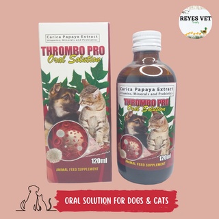 [VET SUPPORT] THROMBO PRO 120mL ORAL SOLUTION /  BOOTS PLATELETS & LIVER SUPPLEMENTS FOR CATS & DOGS