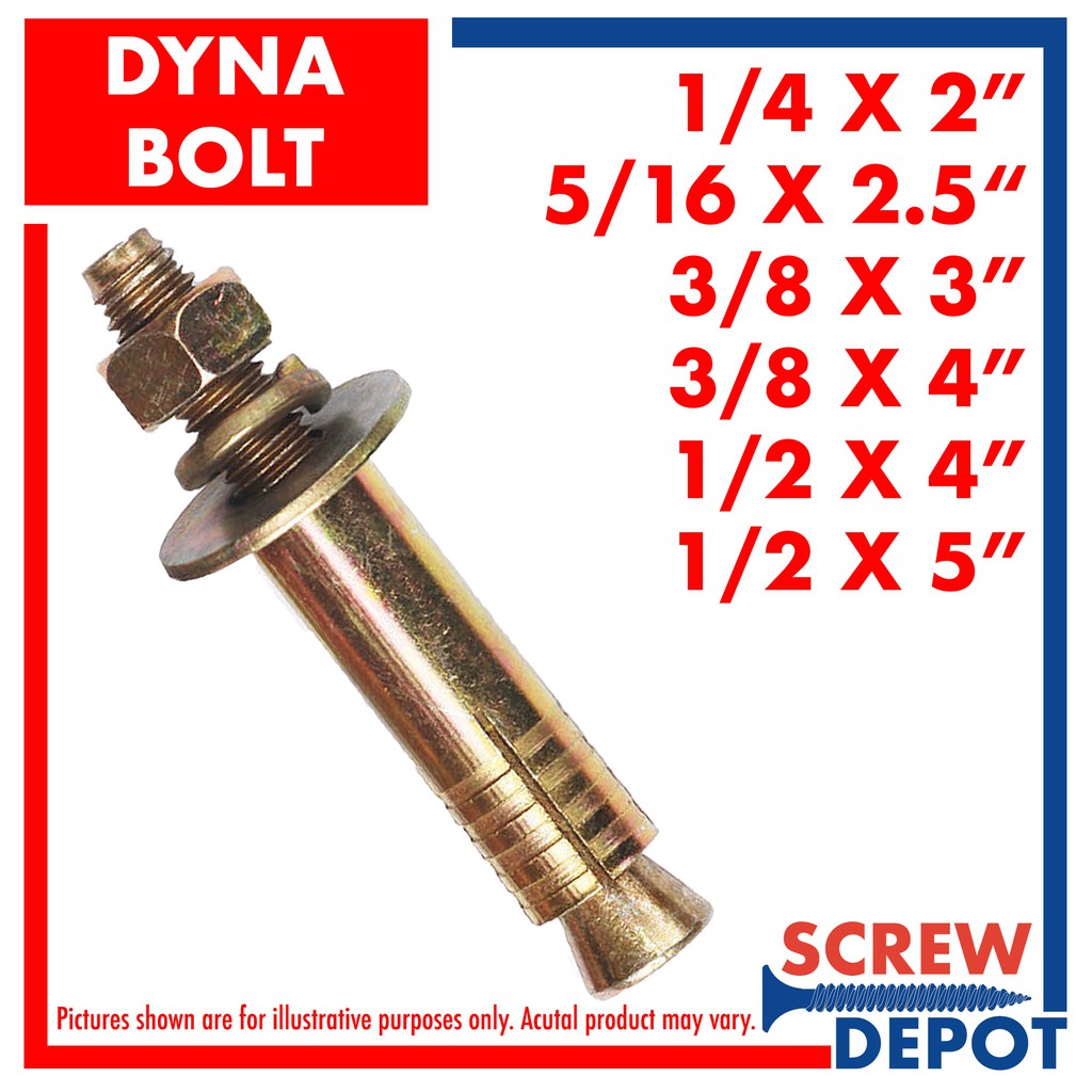 Dyna Bolt Sizes Philippines Bolt About