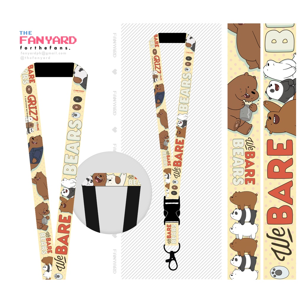 We Bare Bears Id Lace / Lanyard Grizzly Panda Ice (Fanmade) | Shopee  Philippines