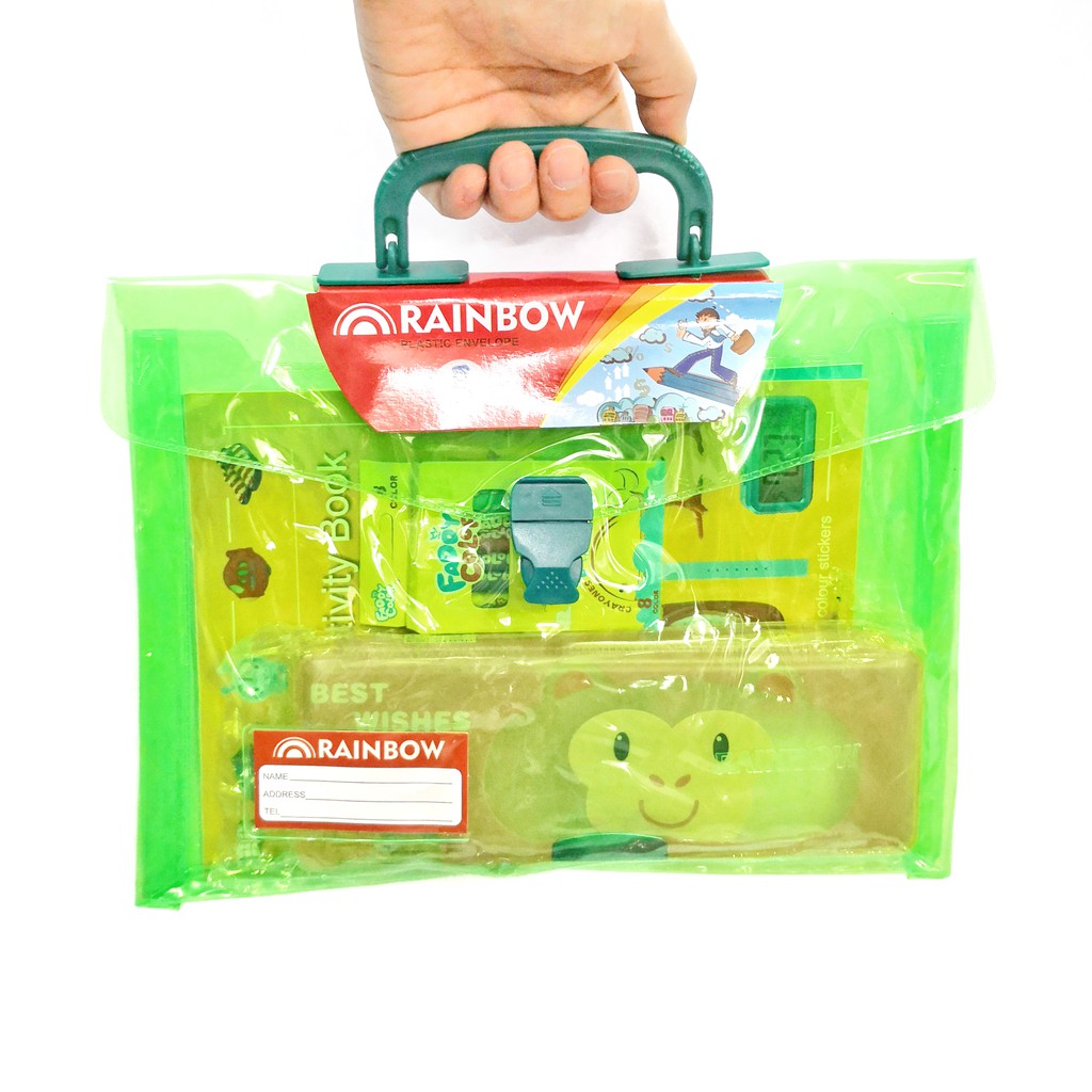 Long rainbow expandable plastic envelope with handle shopee philippines