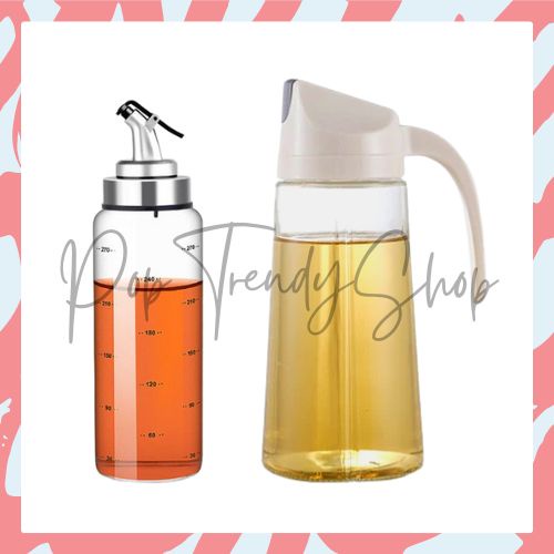 Kitchen Condiments Liquid Seasoning Dispenser Glass Liquid Bottle