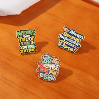 'enjoy The Little Things 'Enamel Lapel Pins 'if Youo Never Try You Never Know' Badge Brooches Jewelry for Backpack Girls Women Clothes #8