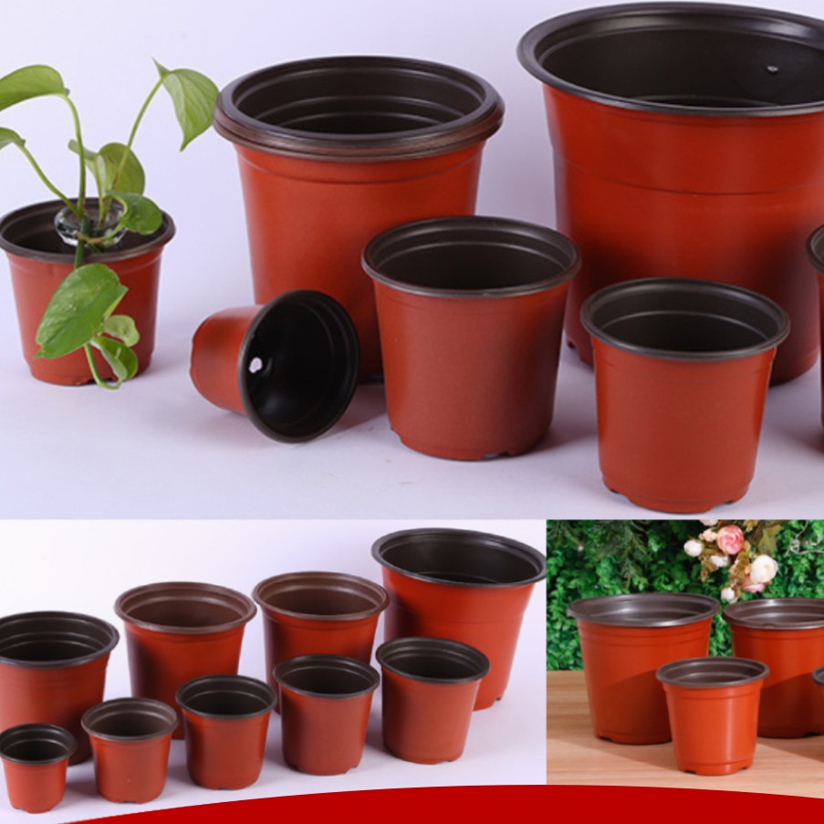 50Pcs Plastic Plant Pots Home Garden Nursery Flowerpots | Shopee ...