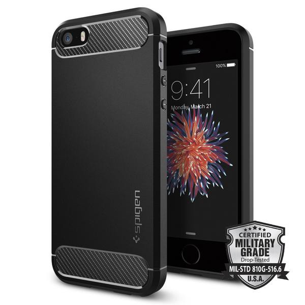 Spigen Iphone Se 16 5 5s Case Rugged Armor Black Shopee Philippines