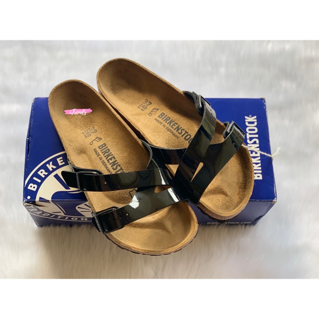 birkenstock yao black patent