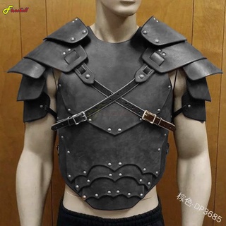 Mens Medieval Viking Knight Pirate Costume Body Shoulder Armor Set Larp Cosplay Outfit Pauldrons Ste