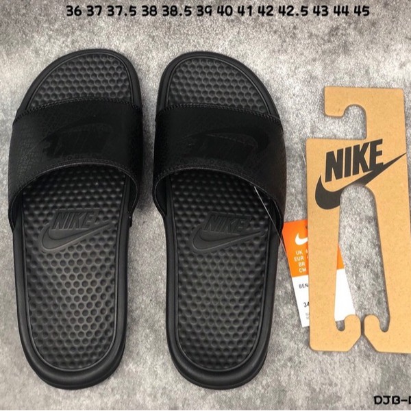nike slippers black