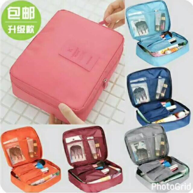 Casaya Multi portable travel organizer makeup pouch (Plain) Shopee
