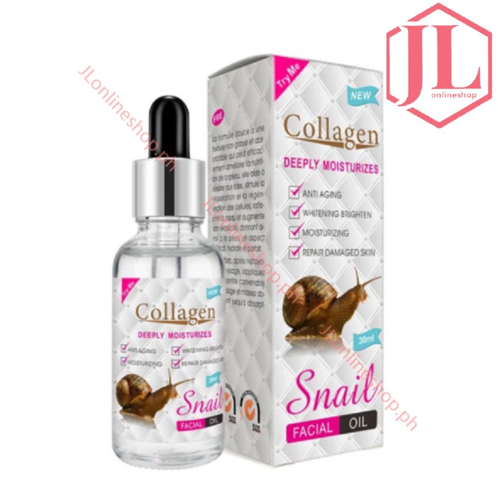 Authentic NEW Collagen Snail Facial Oil 30ml Skin whitening Scar repair ...