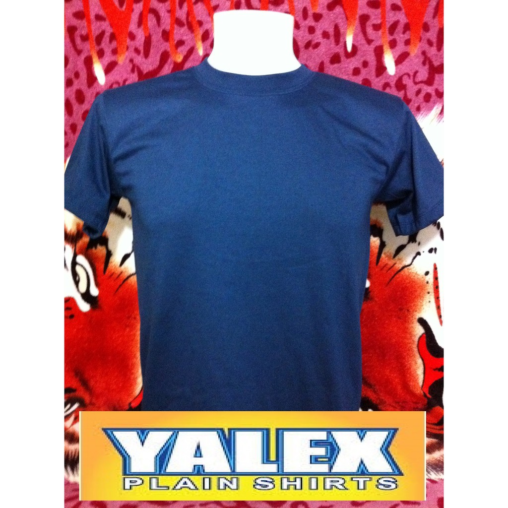 COD Yalex Plain Shirt ( Navy Blue Roundneck Shirt ) | Shopee Philippines