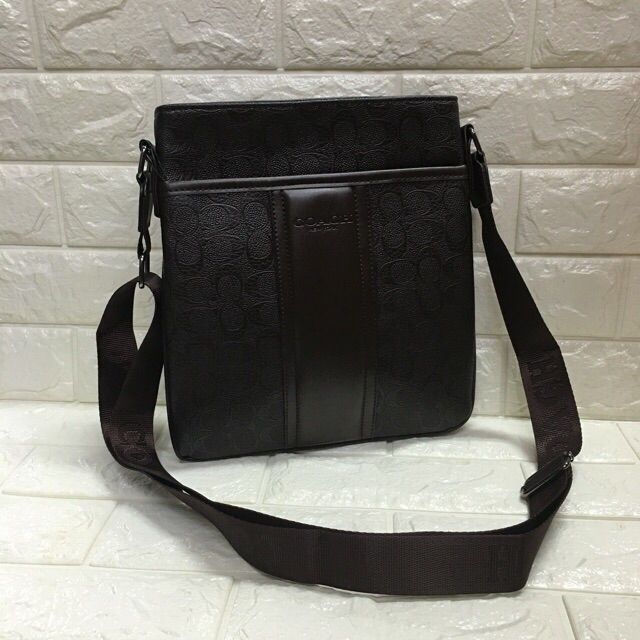Genuine Leather Coach sling Bag for Men | Shopee Philippines