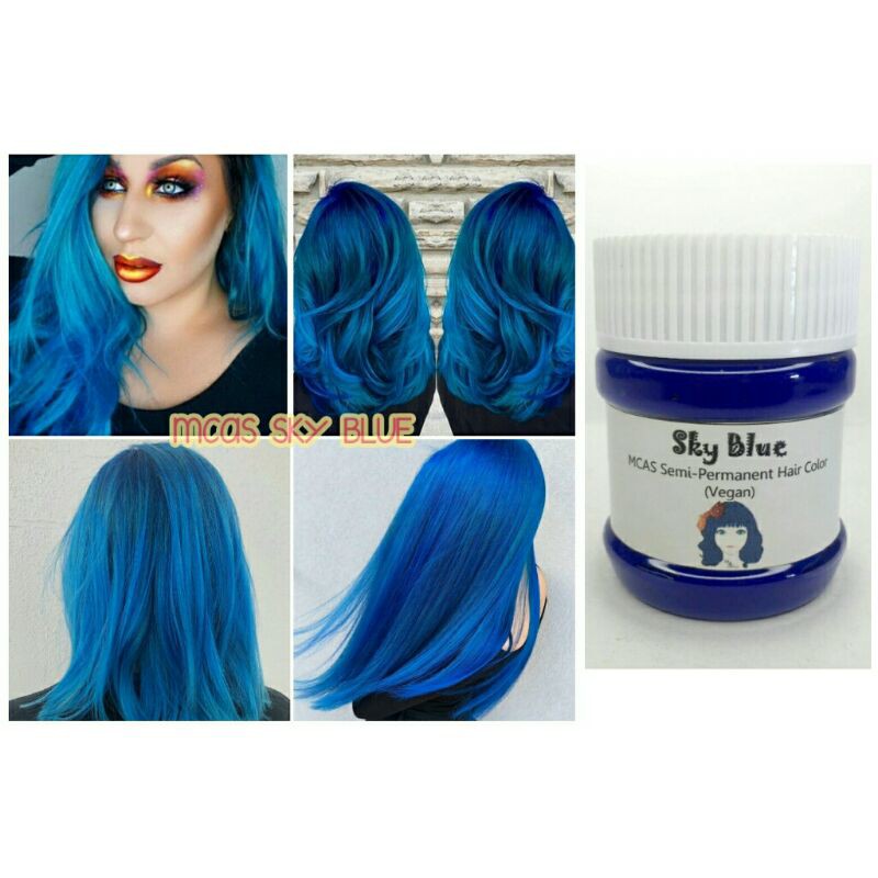 Mcas Sky Blue Semi Permanent Hair Color Vegan 150ml Shopee Philippines