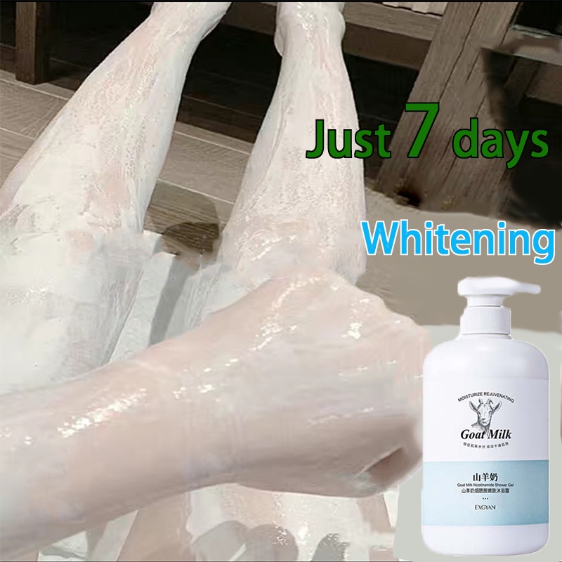 YANJIAYI 500ml Goat Milk Body Wash Nicotinamide Mousse Whitening Bath