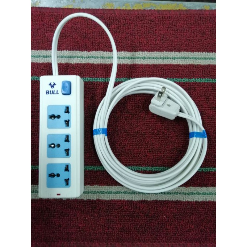 Bull Pure Copper Wire Extension Cord Set (3 Gang Universal Outlet