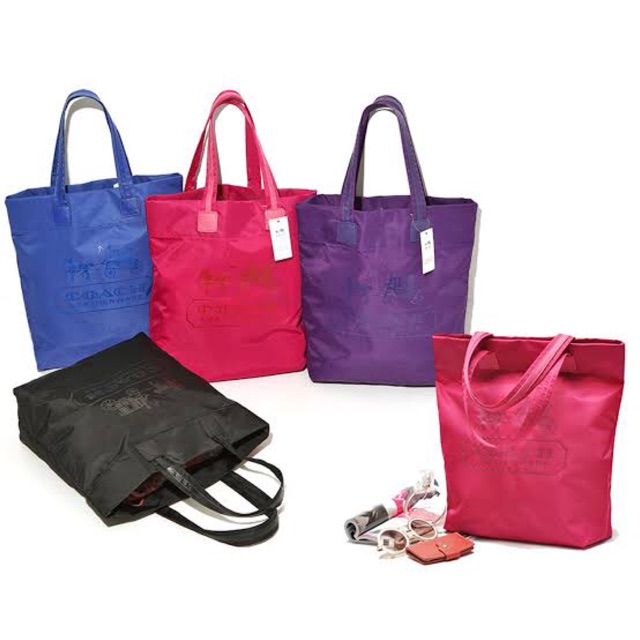 coach foldable tote bag