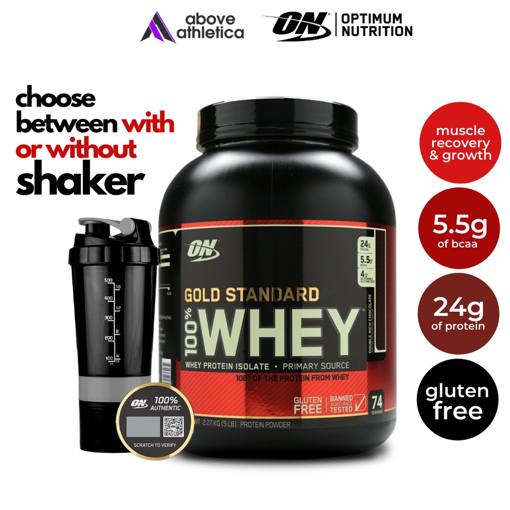 OPTIMUM NUTRITION GOLD STANDARD WHEY PROTEIN 5LBS and 5.5LBS with