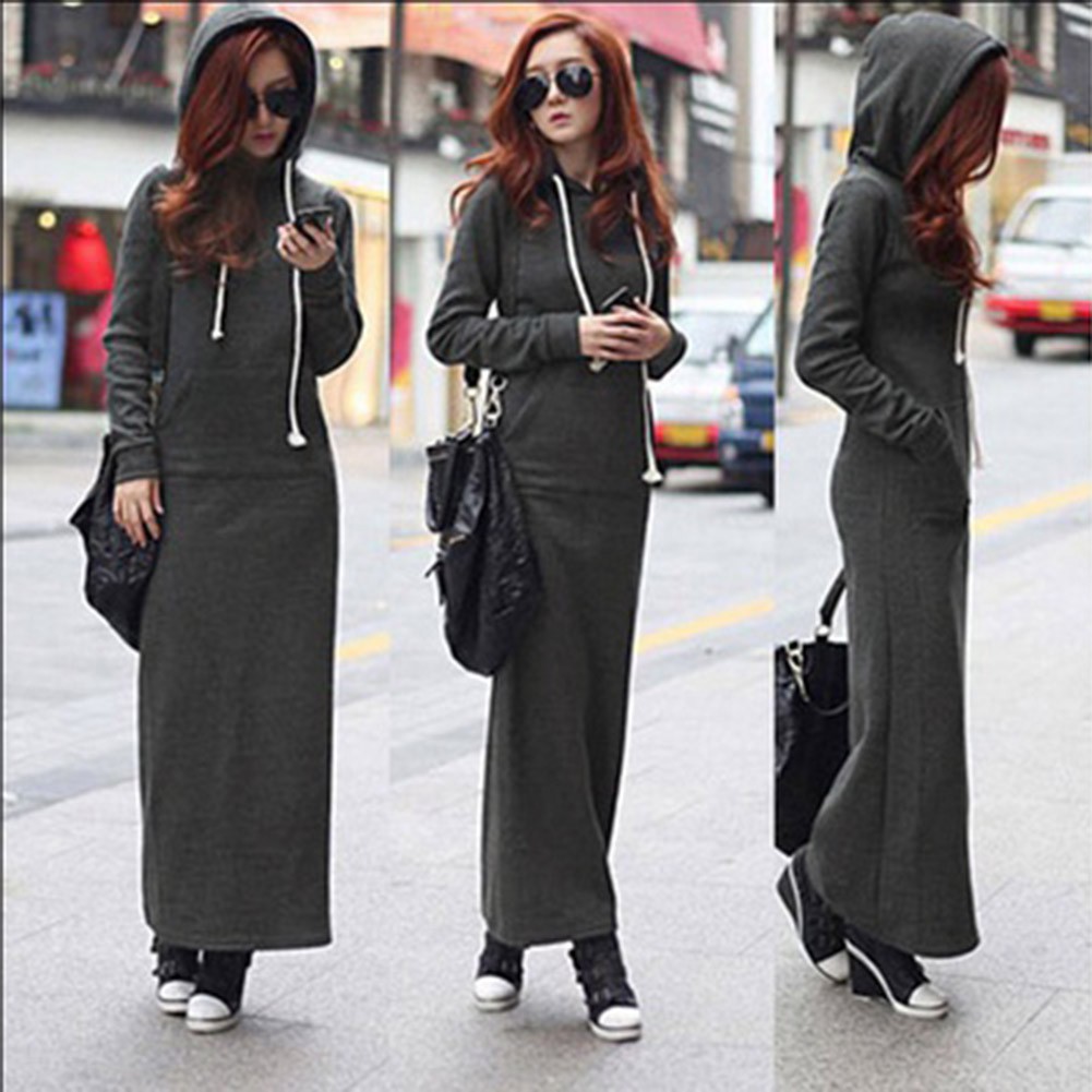 maxi dress and sweater