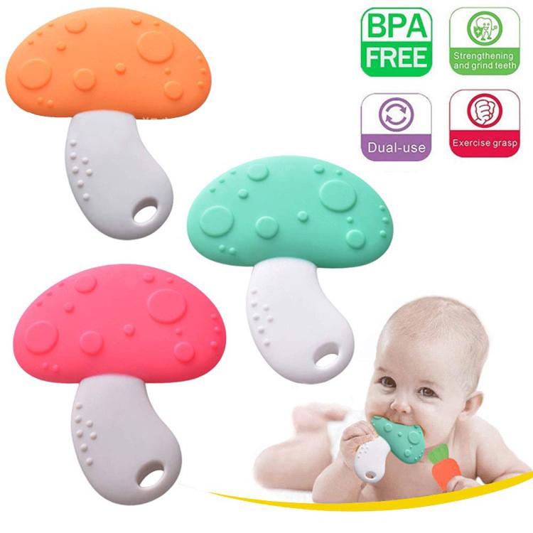 baby mushroom teether