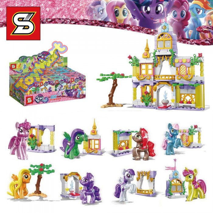 8 Boxes Set My Little Pony LEGO Minifigure Pony Castle Assemble ...