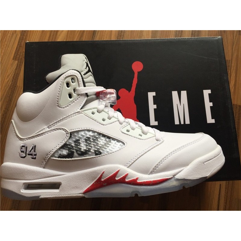 air jordan 5 supreme white