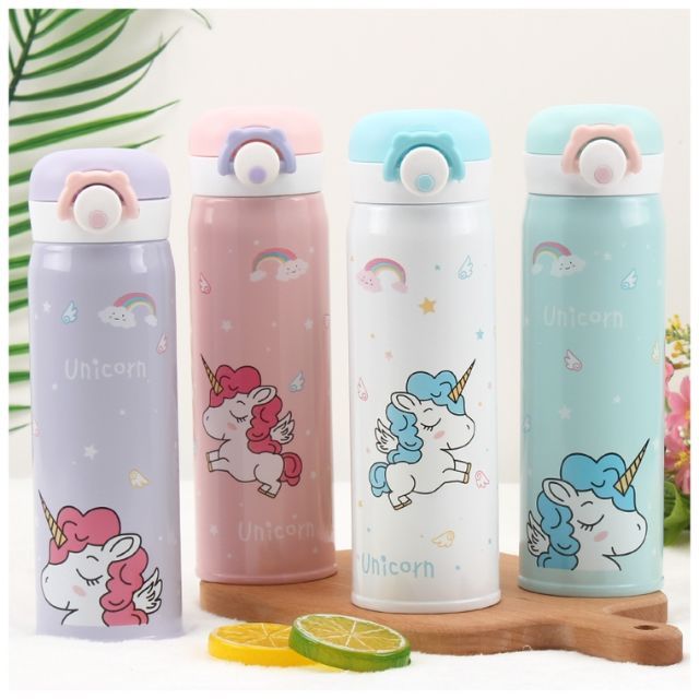 400Ml Kids Thermos Mug Baby Duckbill Straw 316 Stainless Steel Vacuum  Flasks Children Thermal Water Bottle Tumbler Thermocup