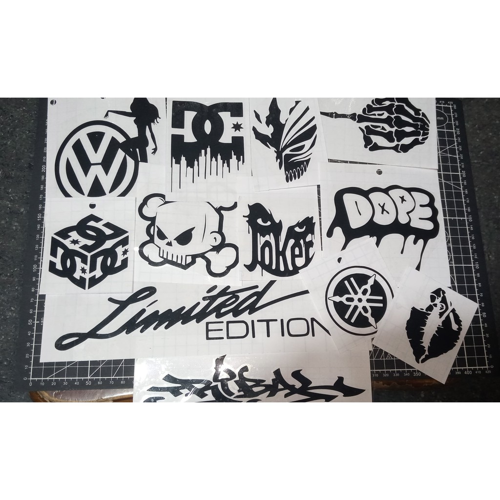 vinyl sticker cut out different design Car Decals & Stickers | Shopee 