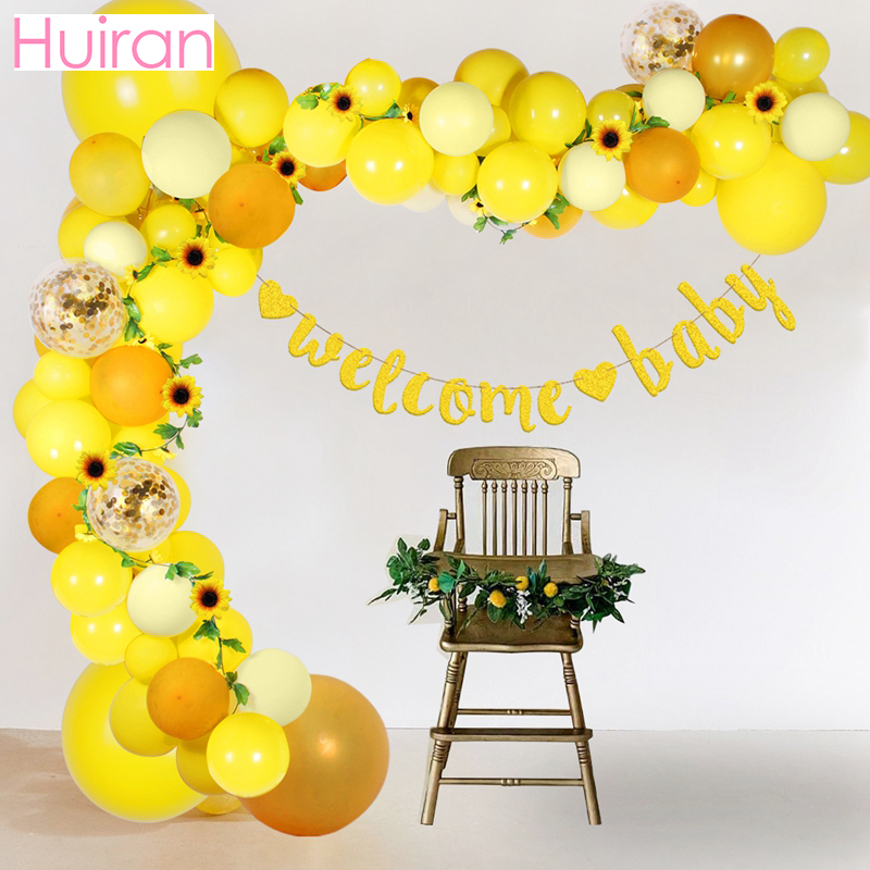 Sunflower Yellow Balloon Chain Belon Hari Jadi Party Decoration Balloon Arch Kit Balloon Garland Happy Birthday Party Decoration Kids Shopee Philippines