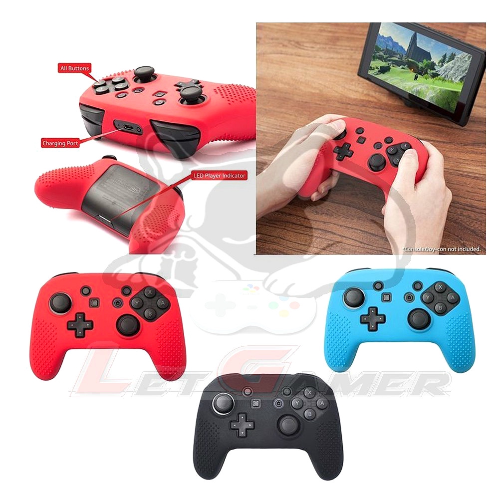 nintendo switch pro controller red and white