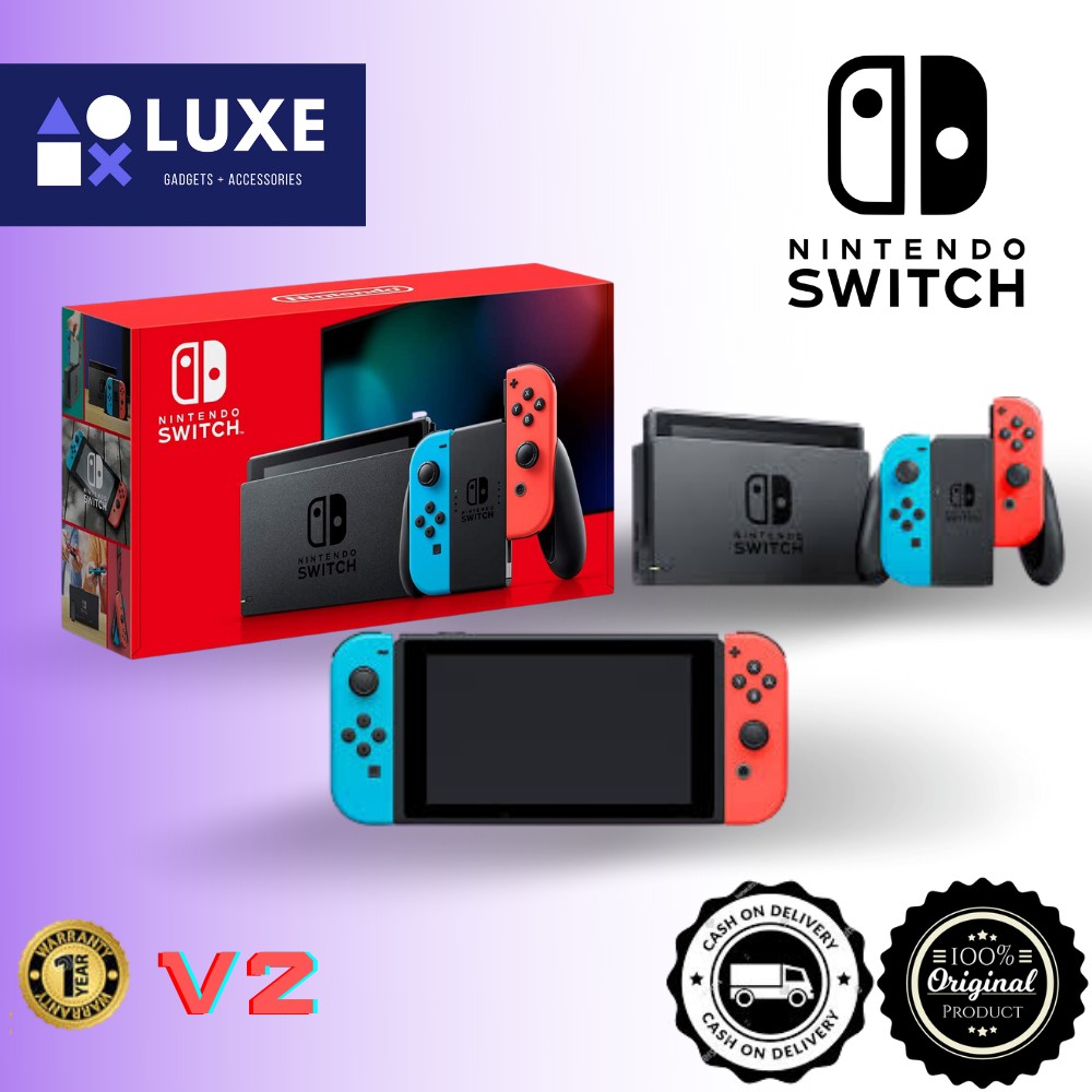 nintendo had s kabaa usz switch with neon blue and neon red joy con