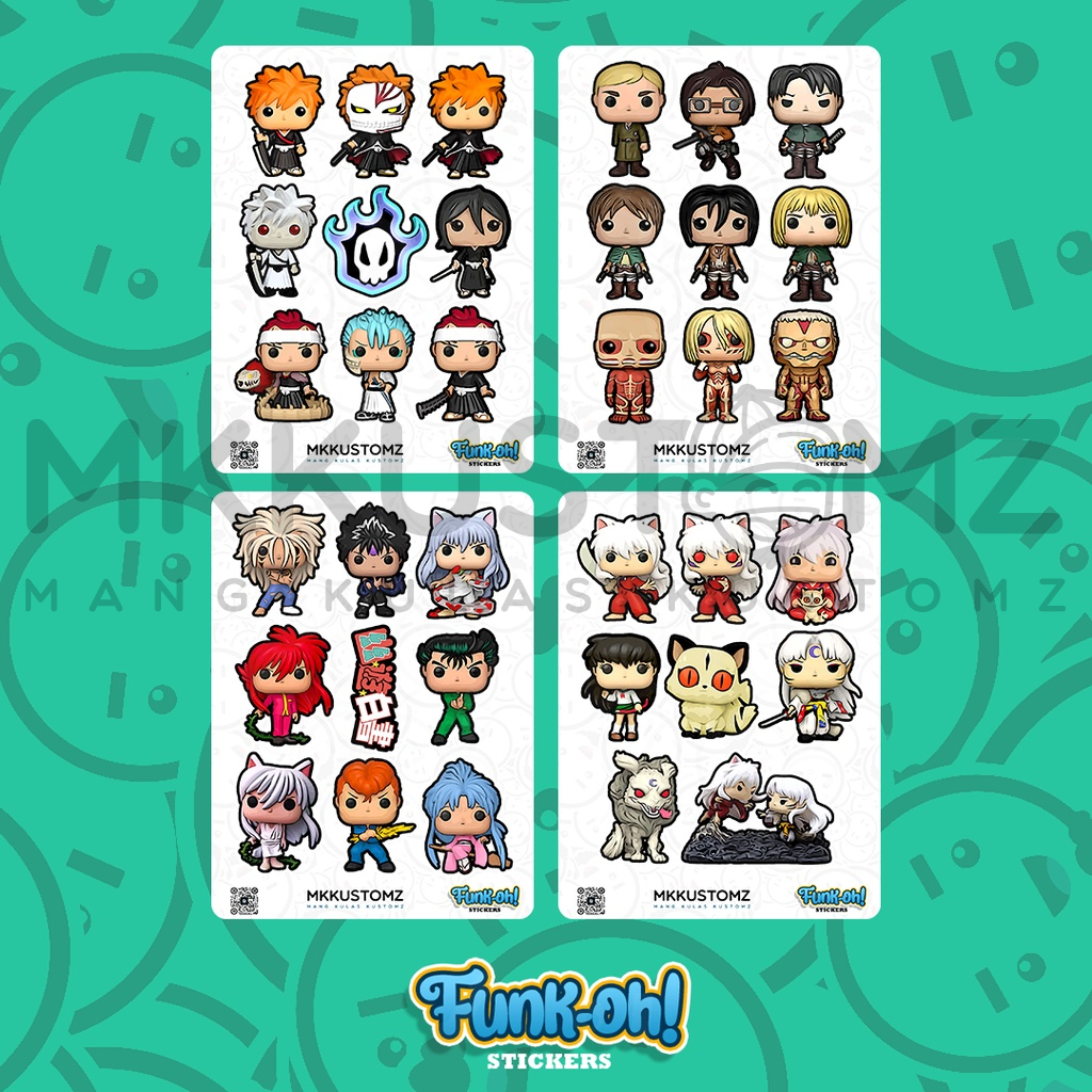 ANIME part 2 Funko Pop Waterproof Sticker Shopee Philippines