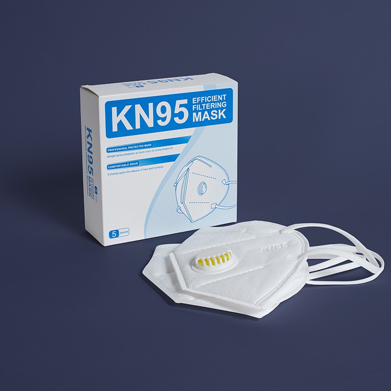 KN95 Mask Valved Face Mask KN95 Protection Face Mask 5ply 5pcs/box