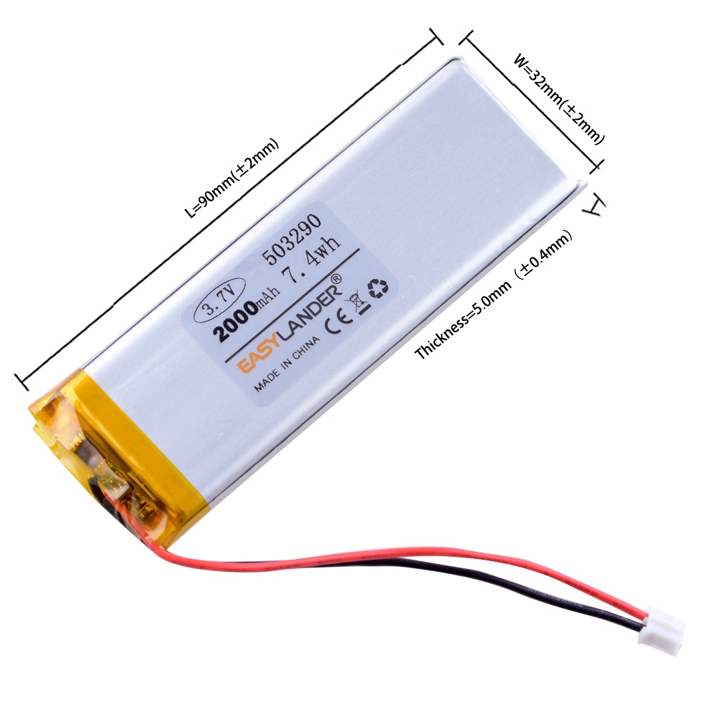 Rechargeable liPolymer Liion Battery replace for bluetooth version of