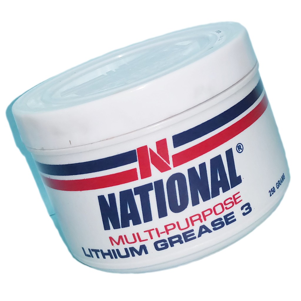 NATIONAL LITHIUM MULTIPURPOSE GREASE 3 ( 250 GRAMS) yellow, red or