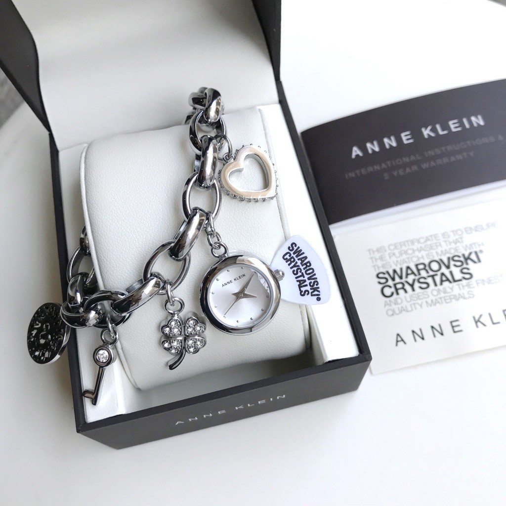 Original Anne Klein 7605chrm Silver Steel Charm Watch For Women Shopee Philippines